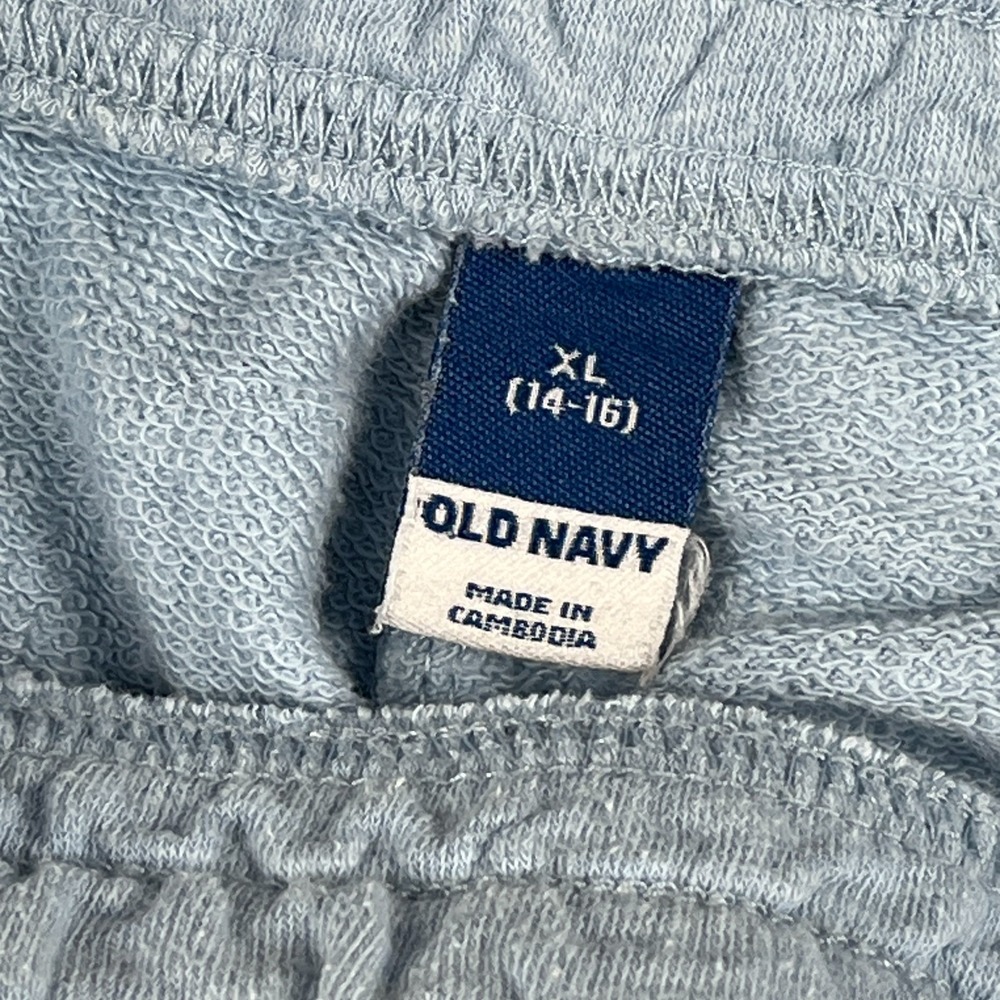 Old Navy‎ Girls XL 14-16 Sweat Shorts Lot of 2 Blue Orange French Terry Cozy - Picture 5 of 6